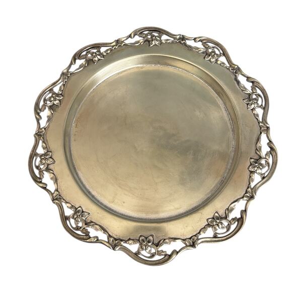 Marples & Co Sheffield Electroplated Gold Silverplate Serving Plate - Picture 8 of 8